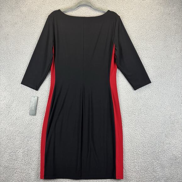 Ralph Lauren Dress 14 Ruched Stretch Slimming Colorblock Career Officewear $139 - Picture 10 of 10
